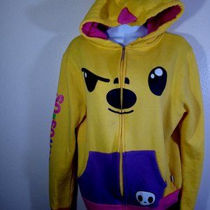 😱Rare! Authentic So So Happy yellow Monster Hoodie Zip Up😱